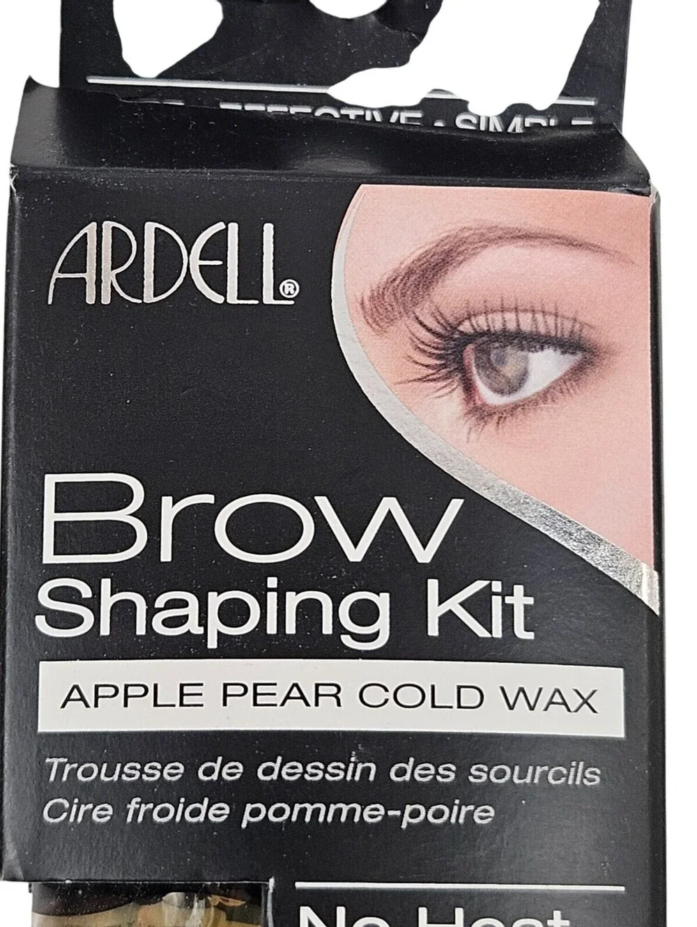 Ardell Brow Shaping Kit Apple Pear Cold Wax No Heat No Mess Applicator NIB
